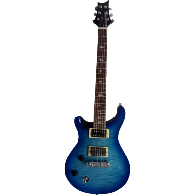 Custom Monarch Flamed Maple Veneer Top SE Whale Blue Electric Guitar Left Handed - Image 6