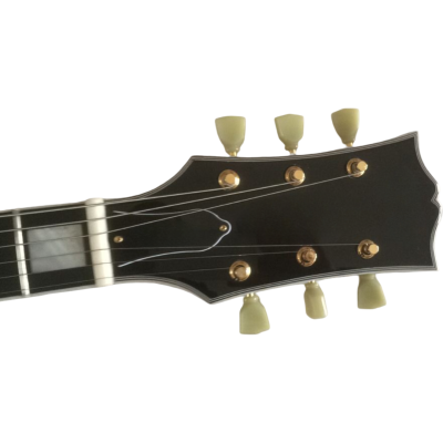 Custom Crown Black Beauty Single P90 Pickups Ebony Fretboard Guitar - Image 3