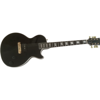 Custom Crown Black Beauty Single P90 Pickups Ebony Fretboard Guitar - Image 5