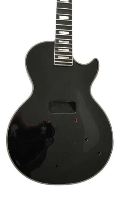 Custom Crown DIY Unfinished Black Beauty Body And Neck Guitar