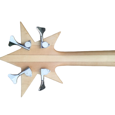 Custom Pulse Bootsy Silver Sparkle Star Space 4 String Rock Electric Bass MEC Pickups Option - Image 6