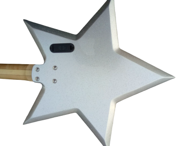 Custom Pulse Bootsy Silver Sparkle Star Space 4 String Rock Electric Bass MEC Pickups Option - Image 4