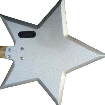 Custom Pulse Bootsy Silver Sparkle Star Space 4 String Rock Electric Bass MEC Pickups Option - Image 4