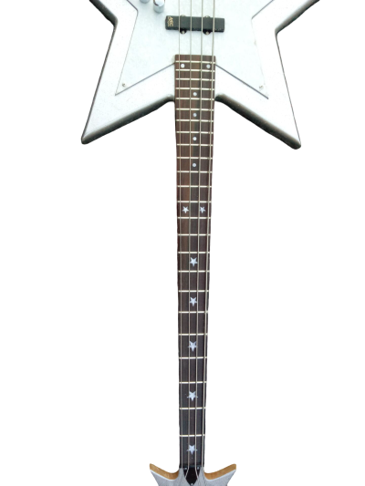 Custom Pulse Bootsy Silver Sparkle Star Space 4 String Rock Electric Bass MEC Pickups Option - Image 3