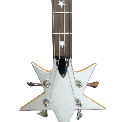 Custom Pulse Bootsy Silver Sparkle Star Space 4 String Rock Electric Bass MEC Pickups Option - Image 5