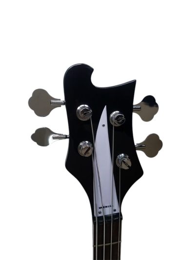 Custom Nova 4003 Black Jetglo Chrome Hardware 4 String Bass White Pickguard - Image 7