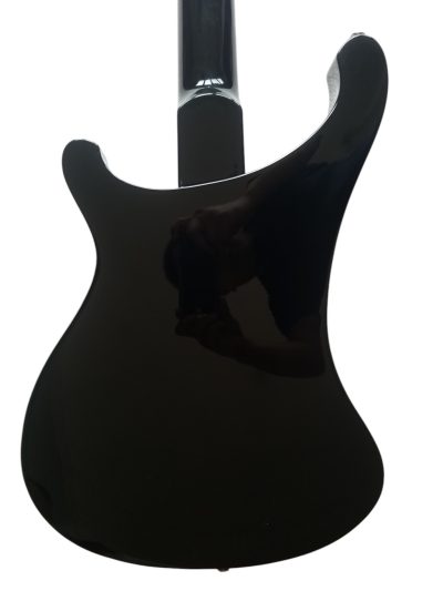 Custom Nova 4003 Black Jetglo Chrome Hardware 4 String Bass White Pickguard - Image 4