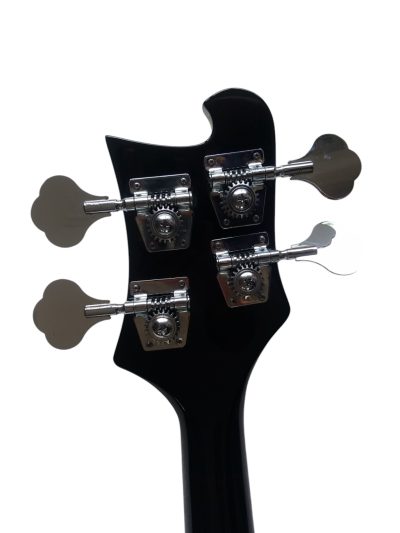 Custom Nova 4003 Black Jetglo Chrome Hardware 4 String Bass White Pickguard - Image 3