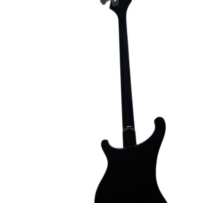 Custom Nova 4003 Black Jetglo Chrome Hardware 4 String Bass White Pickguard - Image 2