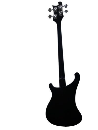 Custom Nova 4003 Black Jetglo Chrome Hardware 4 String Bass White Pickguard - Image 2