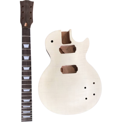 Custom Crown DIY Unfinished Jumbo Frets Body And Neck Guitar