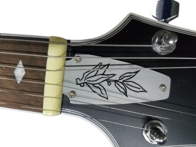 Custom Howlite Casimere Metal Front Engraved Aluminum Plate Guitar - Image 6