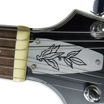 Custom Howlite Casimere Metal Front Engraved Aluminum Plate Guitar - Image 6