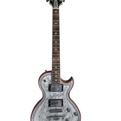 Custom Howlite Casimere Metal Front Engraved Aluminum Plate Guitar - Image 3