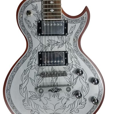 Custom Howlite Casimere Metal Front Engraved Aluminum Plate Guitar