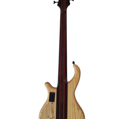 Custom Onyx Patriot Gray Flame Maple 6 String Bass Fanned Fret LED Light - Image 5
