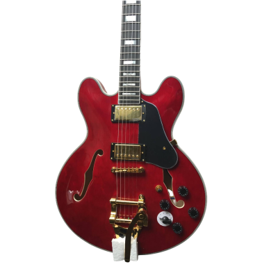 Custom Crown ES335 Trini Lopez Chuck Berry Red 6 String Electric Guitar