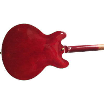 Custom Crown ES335 Trini Lopez Chuck Berry Red 6 String Electric Guitar - Image 4