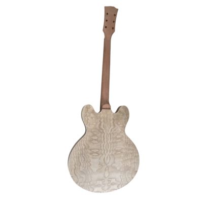 Custom Crown DIY Unfinished Guitar Kit ES335 Hollow Body Fhole With Parts - Image 3