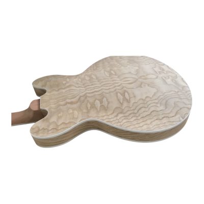 Custom Crown DIY Unfinished Guitar Kit ES335 Hollow Body Fhole With Parts - Image 2