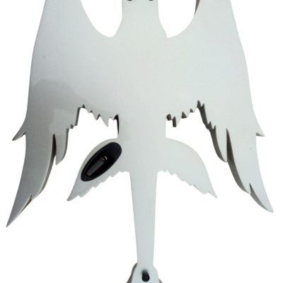 Custom Obsidian Angel Sword Alfee Silver Toshihiko Carved Headless Guitar - Image 6