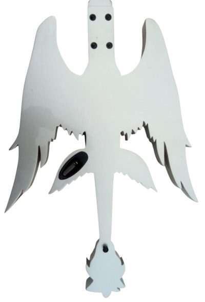 Custom Obsidian Angel Sword Alfee Silver Toshihiko Carved Headless Guitar - Image 6