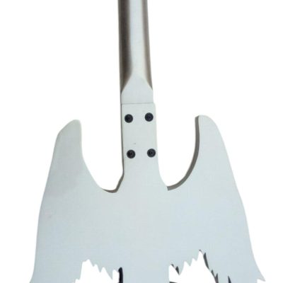 Custom Obsidian Angel Sword Alfee Silver Toshihiko Carved Headless Guitar - Image 5
