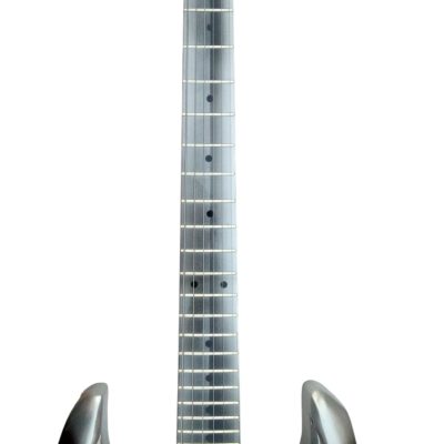 Custom Obsidian Angel Sword Alfee Silver Toshihiko Carved Headless Guitar - Image 4
