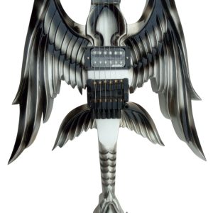 Custom Obsidian Angel Sword Alfee Silver Toshihiko Carved Headless Guitar