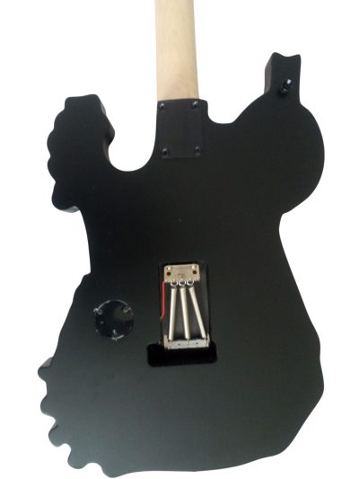 Custom Obsidian George Lynch Skull And Bones Black Hardware Carved Skeleton Guitar - Image 6