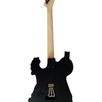 Custom Obsidian George Lynch Skull And Bones Black Hardware Carved Skeleton Guitar - Image 5