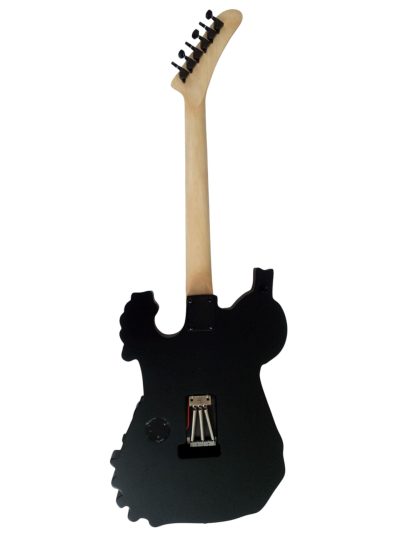 Custom Obsidian George Lynch Skull And Bones Black Hardware Carved Skeleton Guitar - Image 5