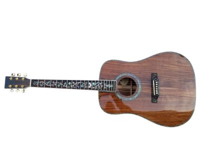 Custom Vertex 1833 D45 Koa Wood Body Acoustic Electric Guitar - Image 2