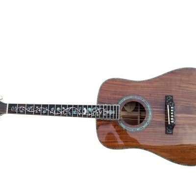Custom Vertex 1833 D45 Koa Wood Body Acoustic Electric Guitar - Image 2