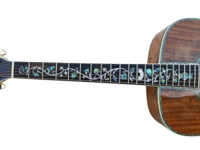 Custom Vertex 1833 D45 Koa Wood Body Acoustic Electric Guitar - Image 4