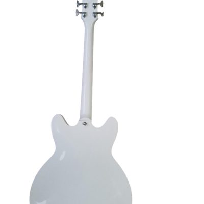 Custom Tourmaline Viking Semi Hollow Body Electric Guitar Crisp White Finish Black Pickguard - Image 7