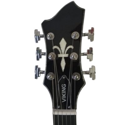 Custom Tourmaline Viking Semi Hollow Body Electric Guitar Crisp White Finish Black Pickguard - Image 5