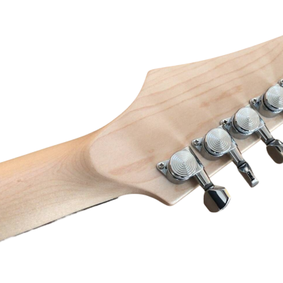 Custom Axis Satriani Red Surfing Alien Graphic Design Guitar - Image 6