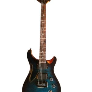 Alternative view of Custom Monarch 24 Blue Gray Burst SE Mark Holcomb Quilted Maple Top Guitar