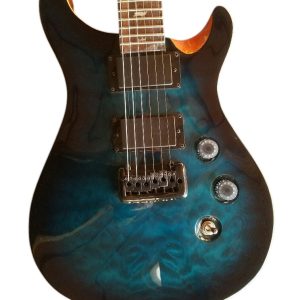 Custom Monarch 24 Blue Gray Burst SE Mark Holcomb Quilted Maple Top Guitar