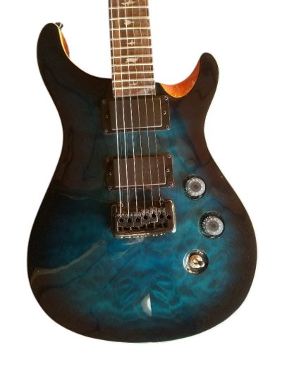 Custom Monarch 24 Blue Gray Burst SE Mark Holcomb Quilted Maple Top Guitar