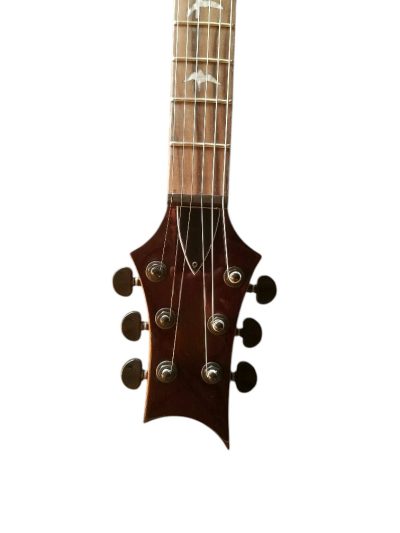Custom Monarch 24 Blue Gray Burst SE Mark Holcomb Quilted Maple Top Guitar - Image 4