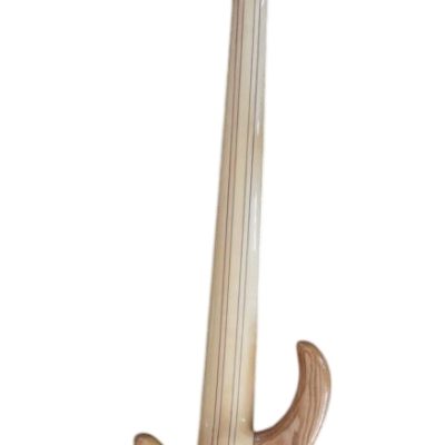 Custom Onyx Patriot Dark Gray Flame Maple 6 String Bass Multi Fanned Fret Maple Fretboard - Image 5