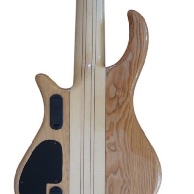Custom Onyx Patriot Dark Gray Flame Maple 6 String Bass Multi Fanned Fret Maple Fretboard - Image 4