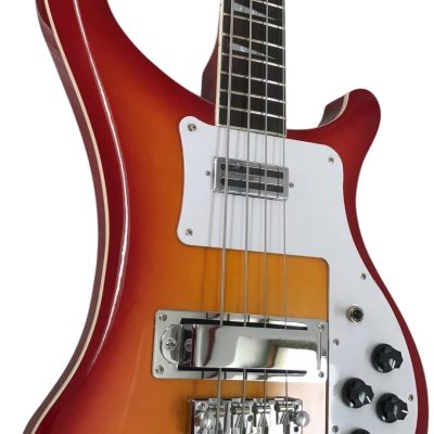 Custom Nova 4003 Cherry Sunburst Fireglo Chrome Hardware 4 String Bass