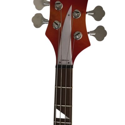 Custom Nova 4003 Cherry Sunburst Fireglo Chrome Hardware 4 String Bass - Image 3