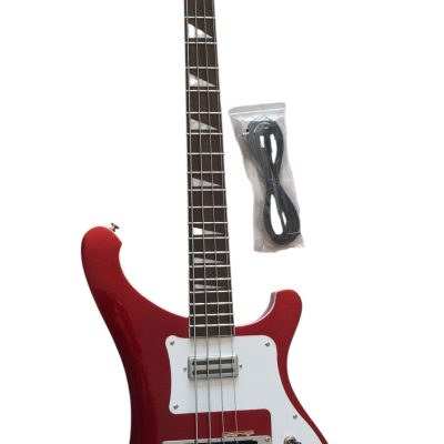 Custom Nova 4003 Ruby Red Burst Chrome Hardware 4 String Bass - Image 2