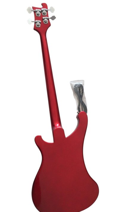 Custom Nova 4003 Ruby Red Burst Chrome Hardware 4 String Bass - Image 3