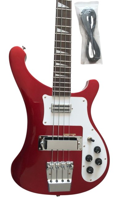 Custom Nova 4003 Ruby Red Burst Chrome Hardware 4 String Bass