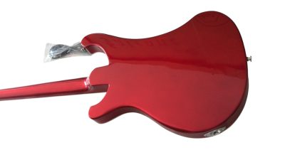 Custom Nova 4003 Ruby Red Burst Chrome Hardware 4 String Bass - Image 5